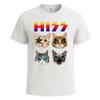 HISS Cat Funny Cats Kittens Rock Music Gift Unisex Graphic T-Shirt Funny Party Shirt Top