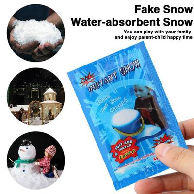 8Pcs Artificial Snow Realistic Snowflake Toy Water Expansion Fake Snow Christmas Outdoor Decoration