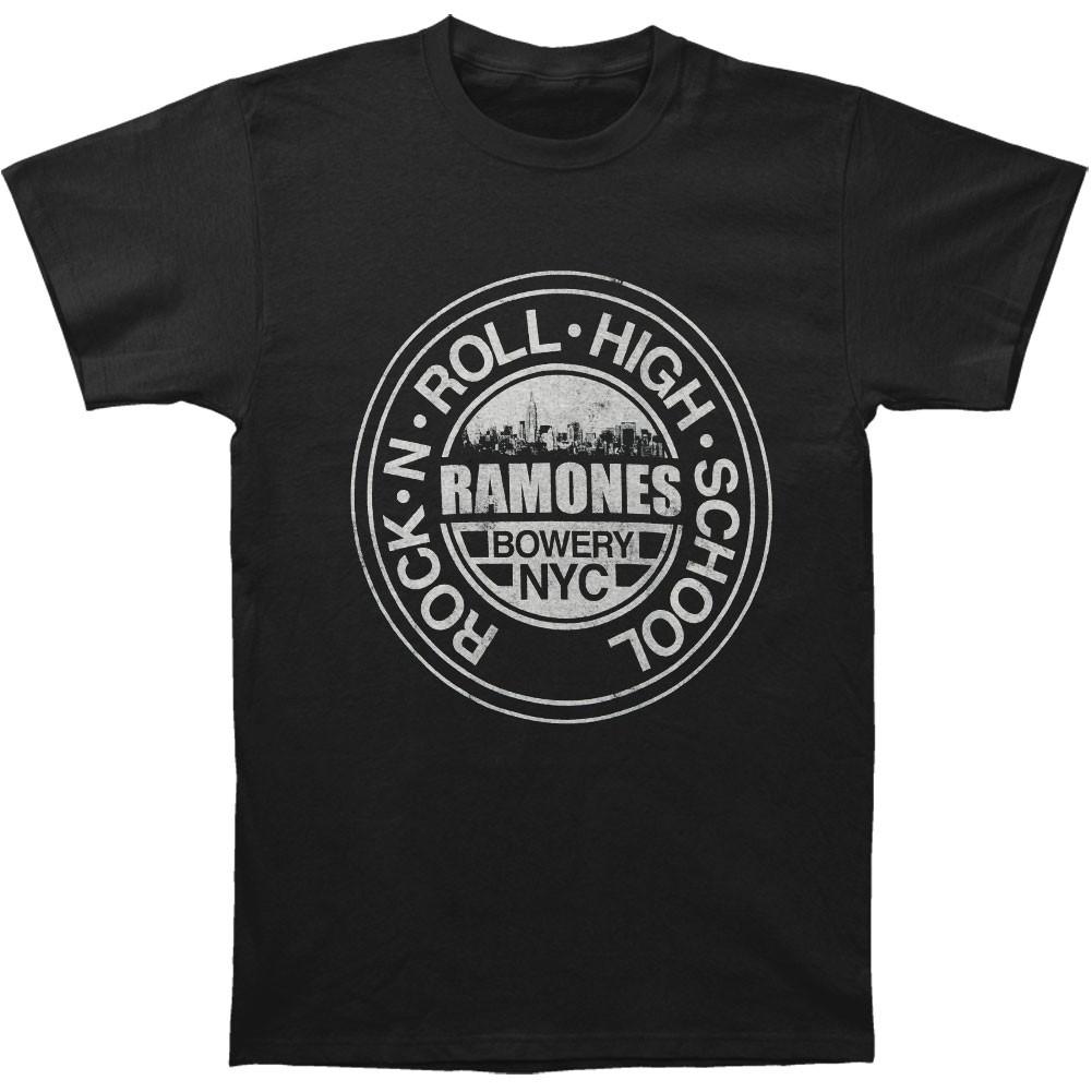 Men s Ramones RNR High School Bowery T-shirt Small Black M