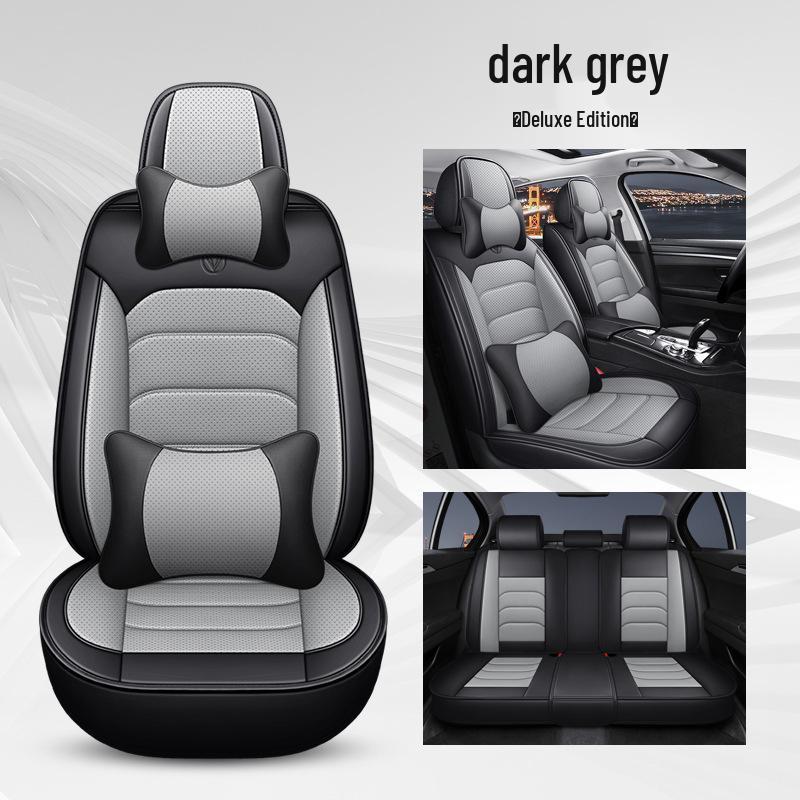 Nappa Leather Full Coverage Car Seat Cover - Five-Seat Cushion for All Seasons
