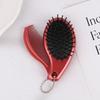 3-In-1 Portable Hair Brush With Mirror And Flat Top Comb Foldable Dual-Use Massage Feature Trendy Air Cushion Comb