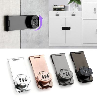 3-Digit Combination Locks Mechanical Password Drawer Locks Cabinet Keyless Hasp Locks with Code Easy To Install