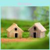 Charming Resin Moss Micro Landscape Decor Yellow And Gray Wooden House Diy Ornament
