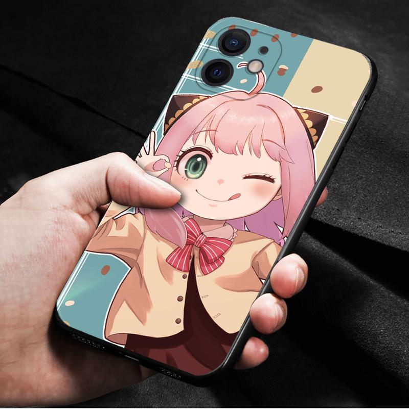 Husa de telefon pentru Apple Iphone 14 13 12 11 Pro Max 13 12 Mini Xs Max Xr X 7 8 6 6s Plus Husa Spy X Family Pink Smile Anya Damian