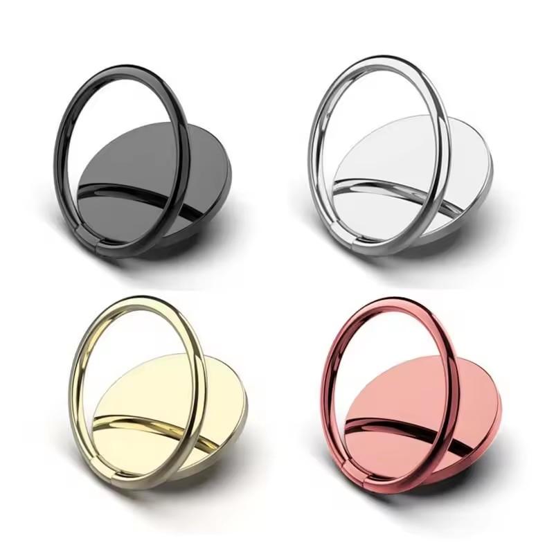 1/4PCS Magnetic Cellphone Finger Ring Holder Stand Zinc Alloy Grip Hook Phone Kickstand Suitable for Magnetic Car Mount