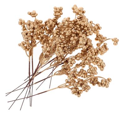 12Pcs Artificial Berry Stems Christmas Decoration Plastic Berry Branches DIY Xmas Floral Arrangement Picks Christmas Decoration