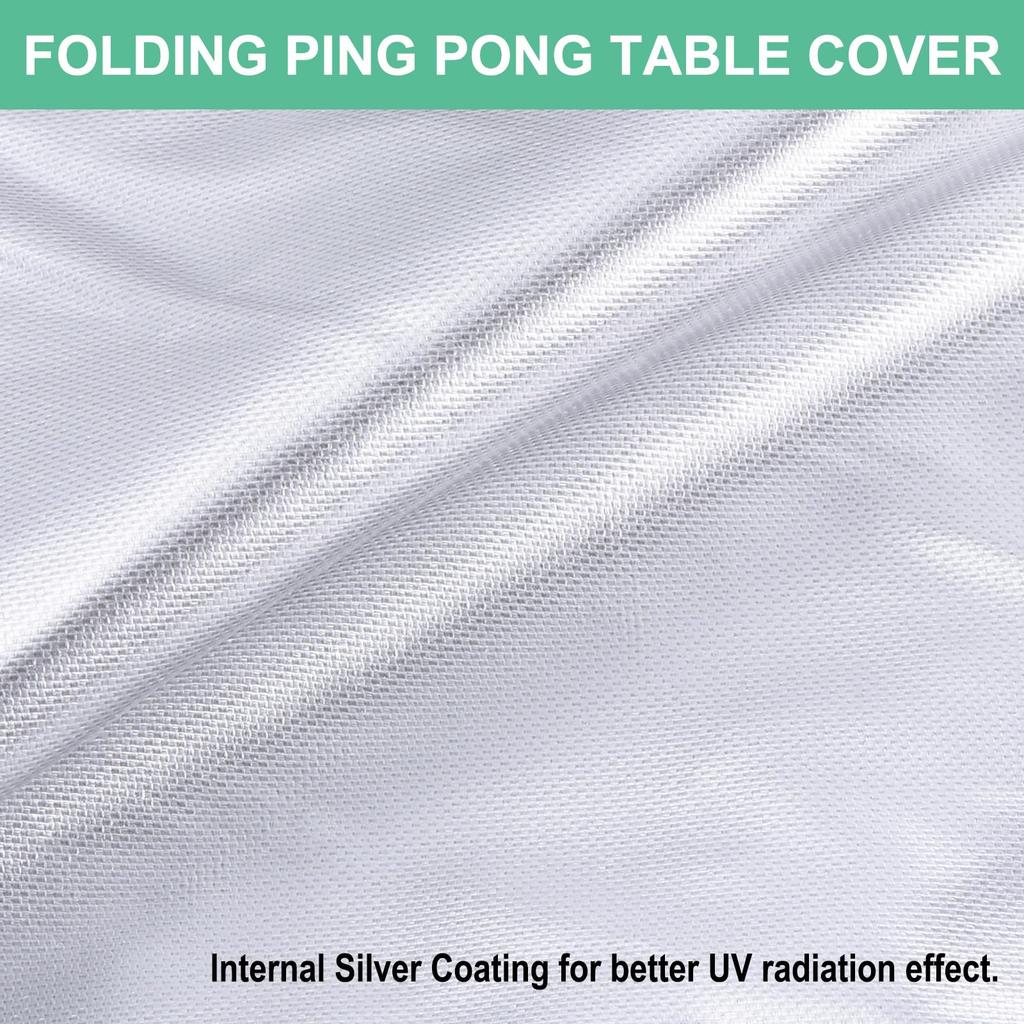 PATIKIL Folding Ping Pong Table Cover 65" X 28" X 73" Table Tennis Cover 420D Oxford Waterproof Foldable Table Cover with Storage Bag & Zipper for