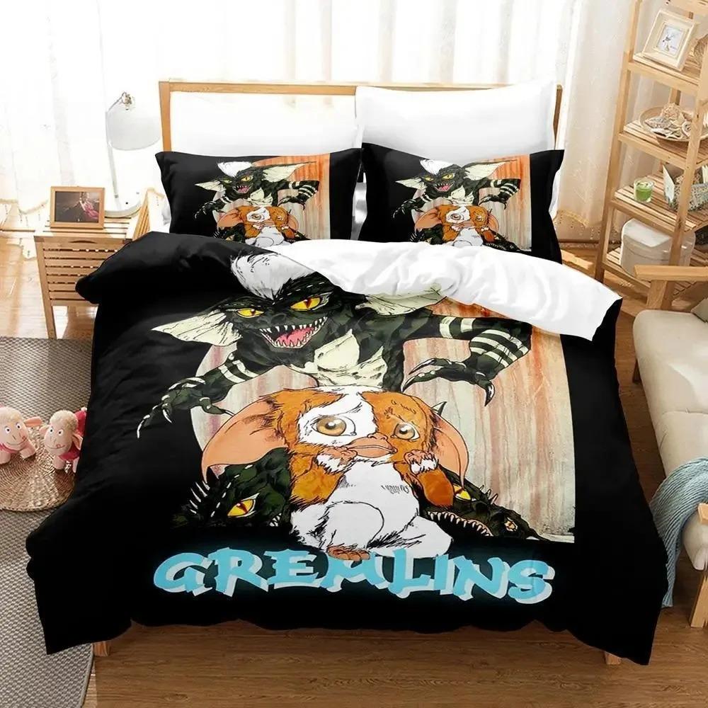 Comforter 3D Print Fashion Gremlins Bedding Set 3D Printed Suitable For Bedroom Kids Home Textile