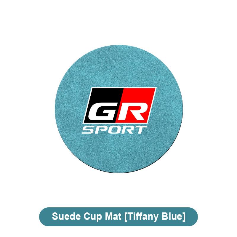 1pcs Suede Car Coaster Mat Water Cup Slots Non-Slip Pad for Toyota Corolla TRD GR Yaris Chr Auris RAV4 Land Cruiser Camry Highlander
