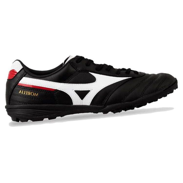 Mizuno Morelia Series Round Toe Lace-Up TF (Rubber Studs) Slip-Resistant Durable Soccer Shoes Men Soccer Shoes Black Q1GB160001