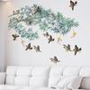 Pretty Hinese Ink Painting Bamboo Birds Wall Sticker 2025 Creative Sofa Background Ornament Vinyl Wall Decals Home Decoratioin