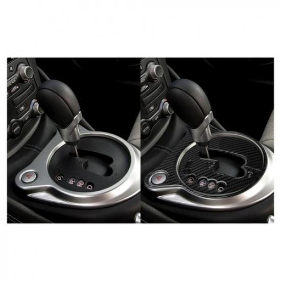 Black Carbon Fiber Interior Automatic Gear Shift Frame Cover For 370Z 2009-20