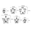 12-Piece Stainless Steel Flower Leaf Cake Molds - Silver Cake Decorating Tools for Baking