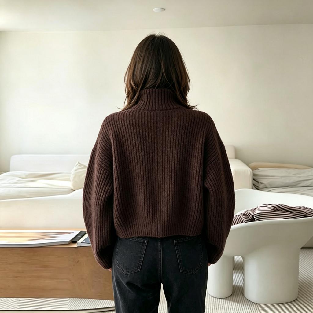 Women's Striped Color Block Knit Cardigan Sweater with Zipper Soft Casual Long Sleeve Relaxed Fit