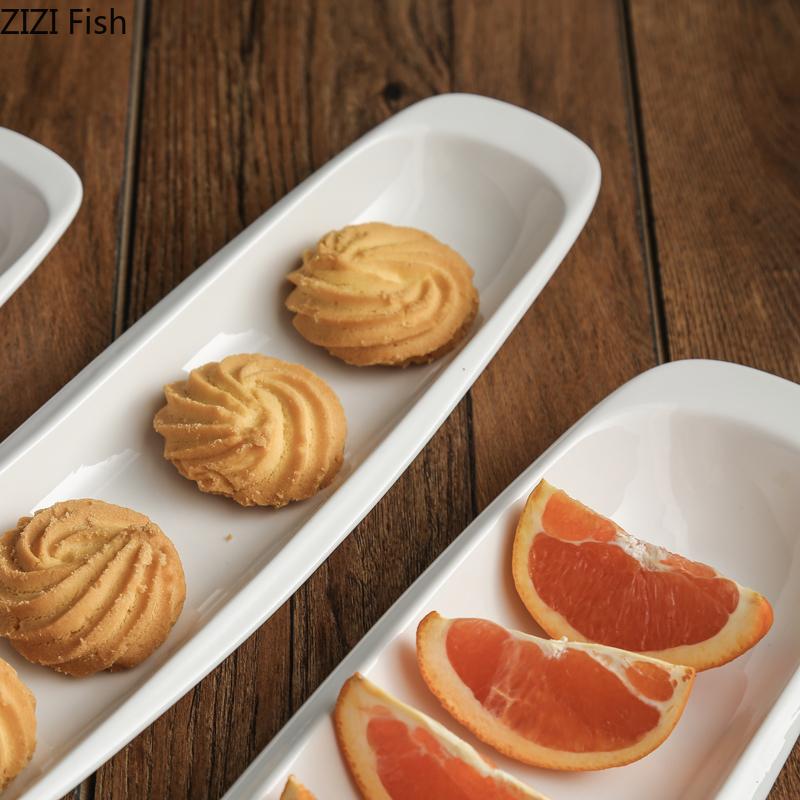 Step Shape Ceramic Plates Snacks Bowl Set Dessert Plate Wooden Ladder Fruit Dish Dinner Porcelain Cake Tray Food Tableware