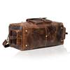 Personalized Full Grain Leather Duffle Bag: Travel Weekender Carry-on