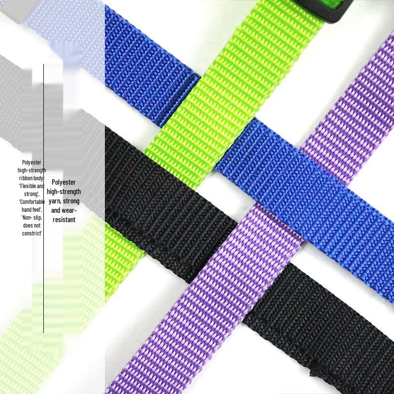Adjustable Solid Color Polyester Pet Collar with Alloy Buckle for Cats and Small-Medium Dogs