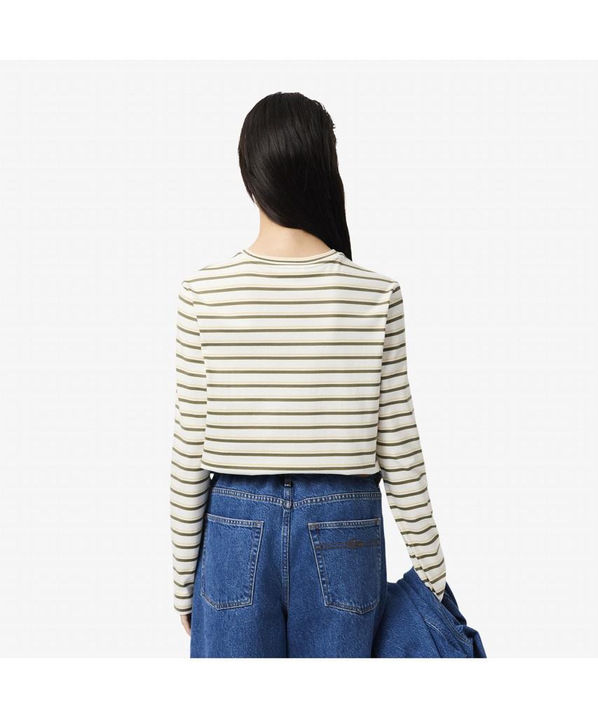 LACOSTE Women'S Multi-Stripe Long Sleeve T-Shirt Tf7573-55N Ai6