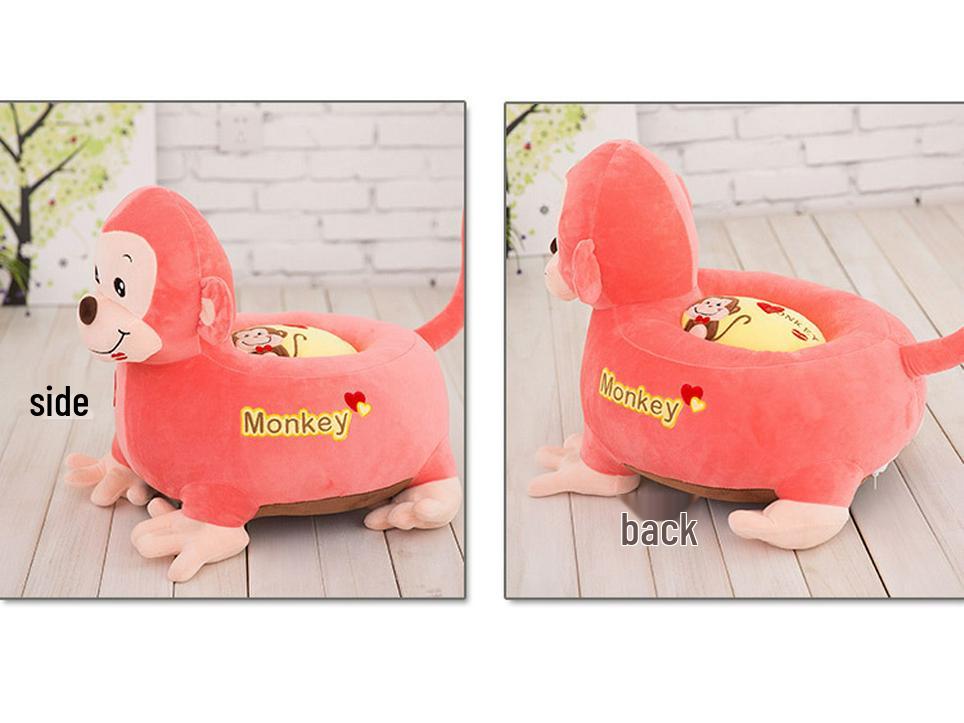 Lazy Kids' Plush Animal Sofa: Dinosaur, Giraffe, Elephant Dolls
