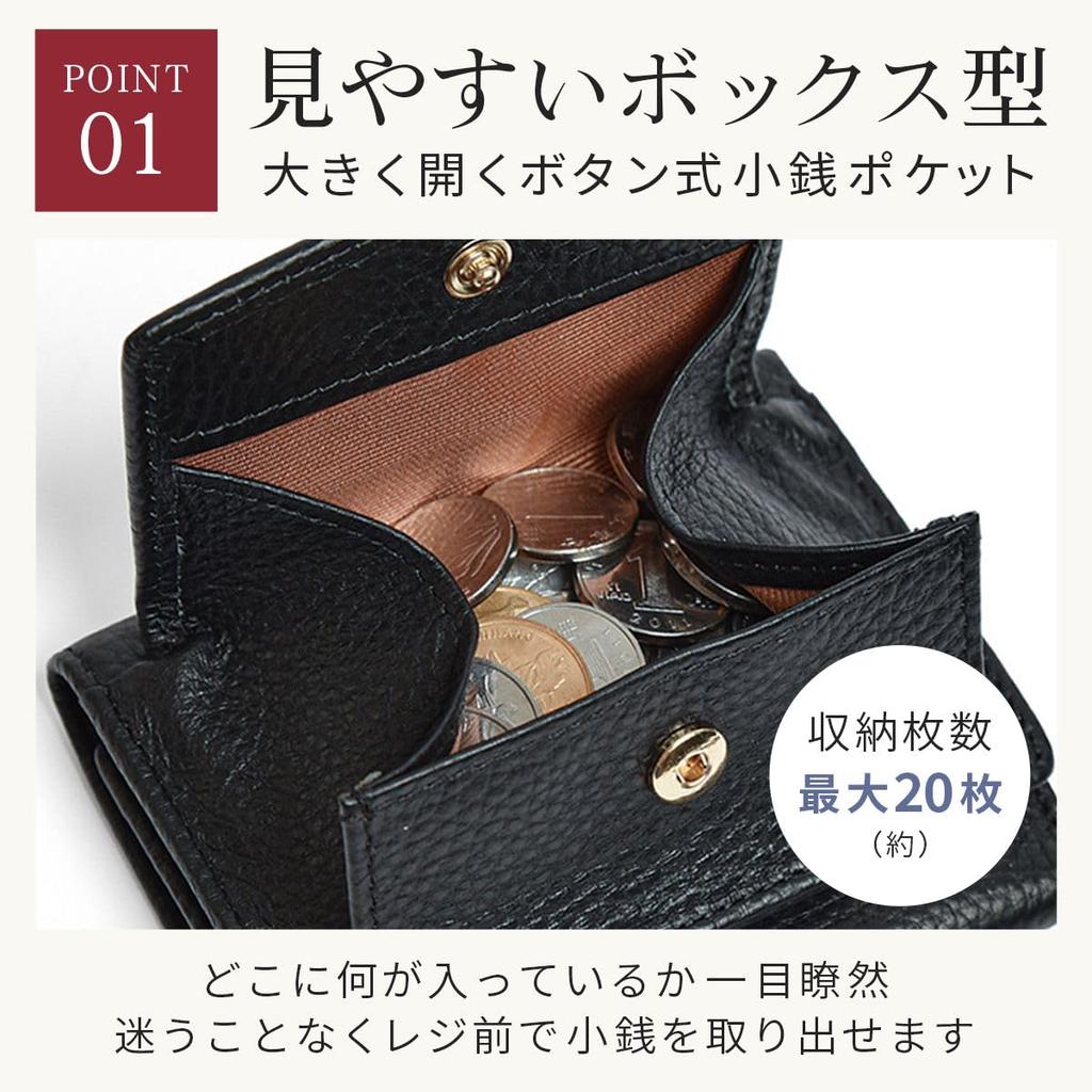 Grooblue Women's Compact Tri-Fold Wallet with Coin Purse, Genuine Leather, Slim, Lightweight, Cute, Easy To Use, Anti-Skimming, Gift, Blue