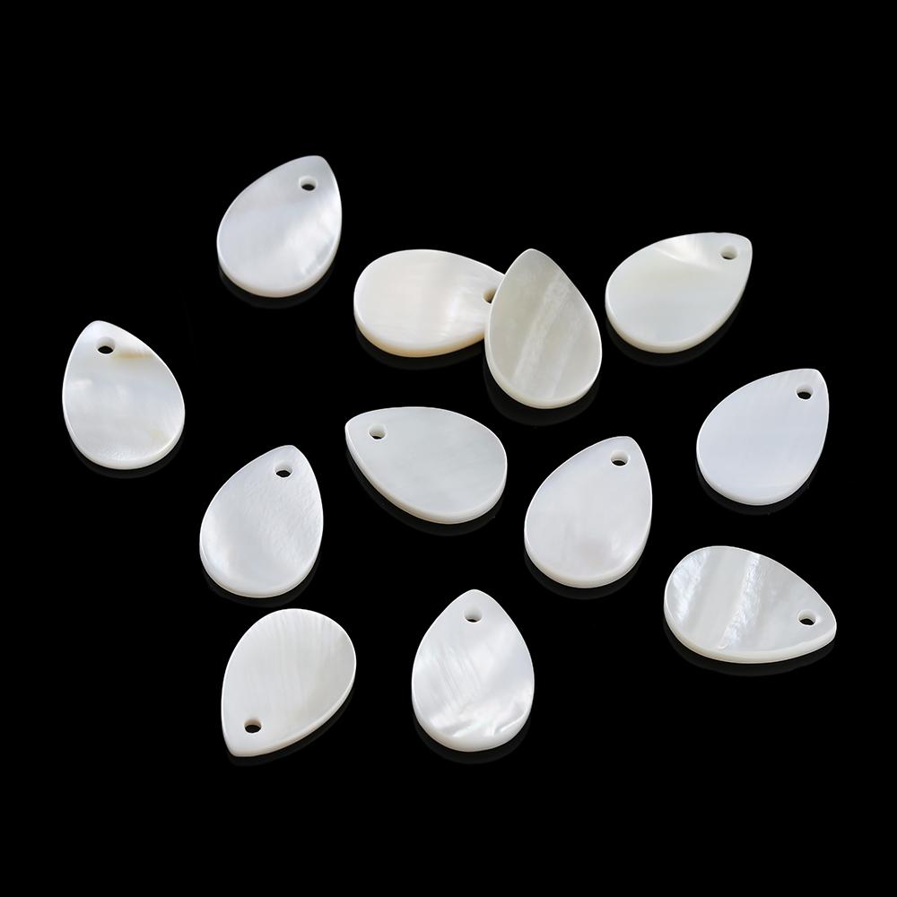 10pcs Natural Pearl Shell Pendant Heart Star Shaped Artificial Pearl Shell Charms for DIY Necklaces Jewelry Making Accessories
