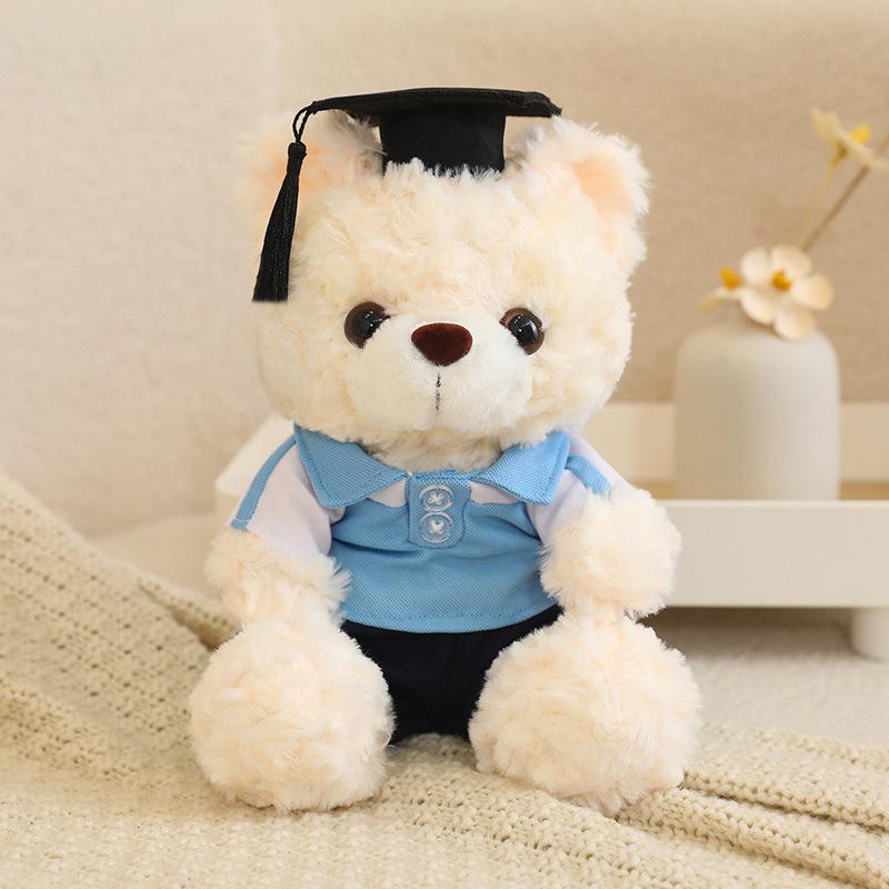 Graduation Cap Bear Plush Toy – Commemorative Gift and Decorative Couple Doll