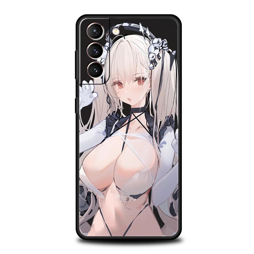Funda de Chica Anime Sexy de Verano para Samsung Galaxy S24 S23 S22 S20 S21 FE Ultra S24 S23 S10 S10E S9 S8 Plus 5G Funda de Teléfono de Silicona