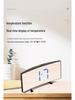 Multifunctional LED Desktop Alarm Clock with Large Curved Screen and Digital Mirror Display