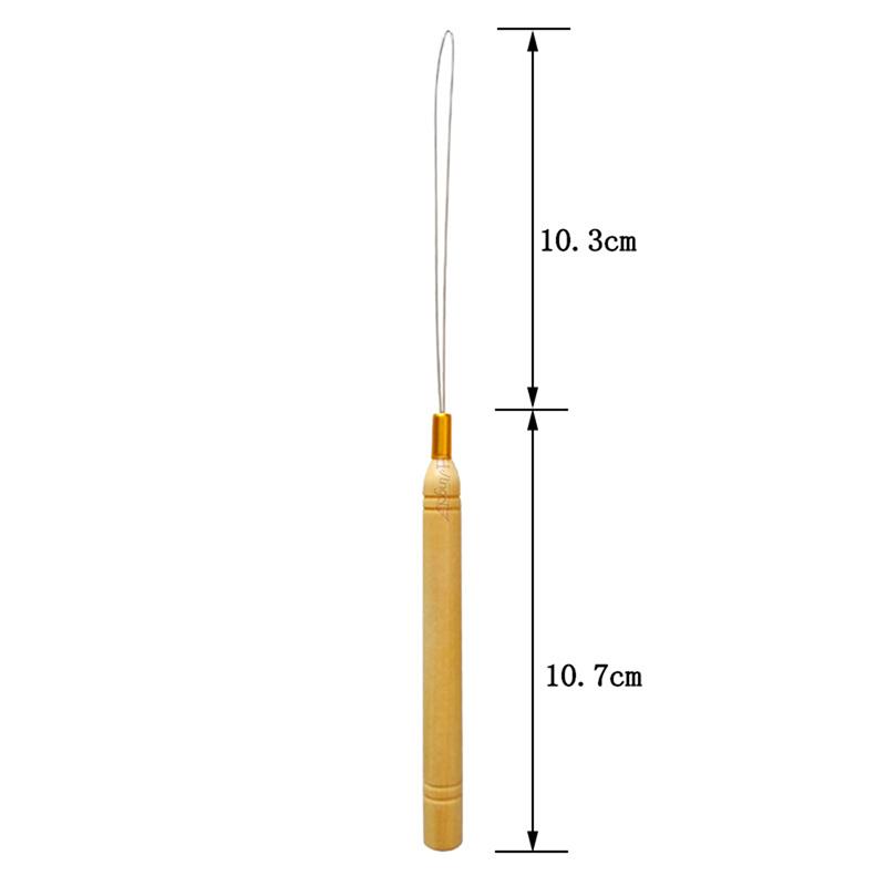 2Pcs Micro Ring Loop Tool Threader Pulling Needle For Human Hair Extension Tool