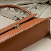 Women Shoulder Underarm Bag Trendy Retro Tote Bag Portable Casual PU Leather Solid Color Simple Handle Shoulder Bag Handbags