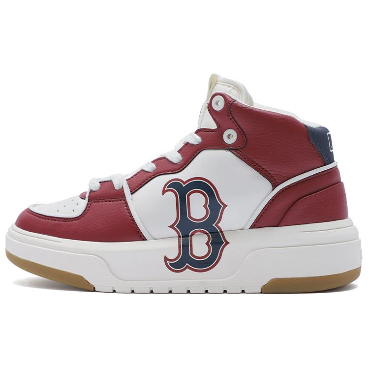 New MLB Chunky Liner High High Top Skateboard Shoes Unisex Red 3ASXCB12N-43WIS