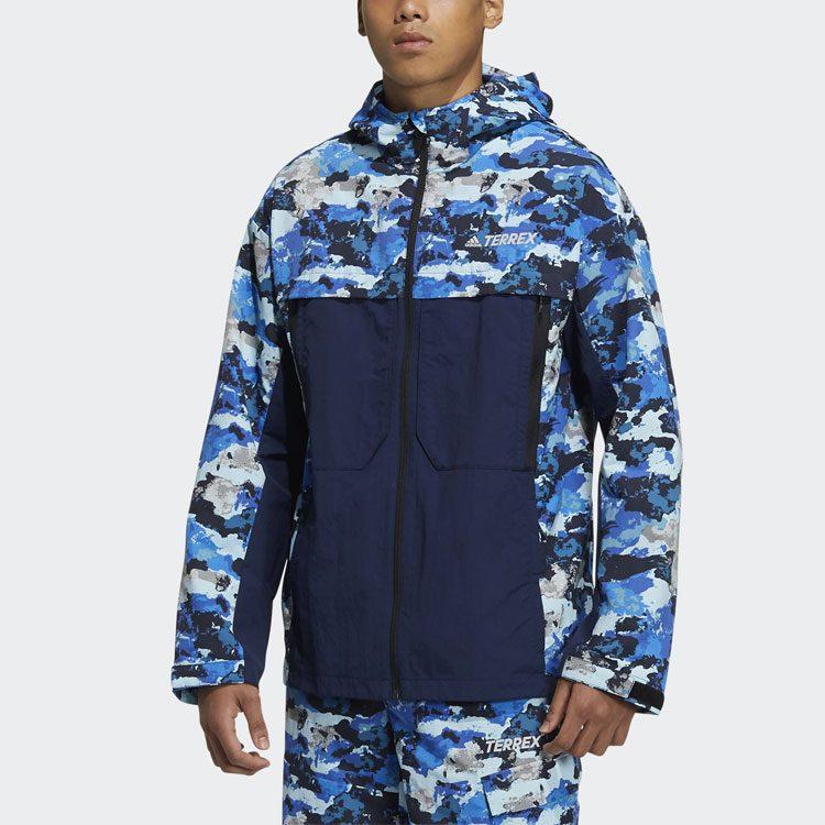 adidas Jackets Men's Blue Hooded Moderate Other GN7595