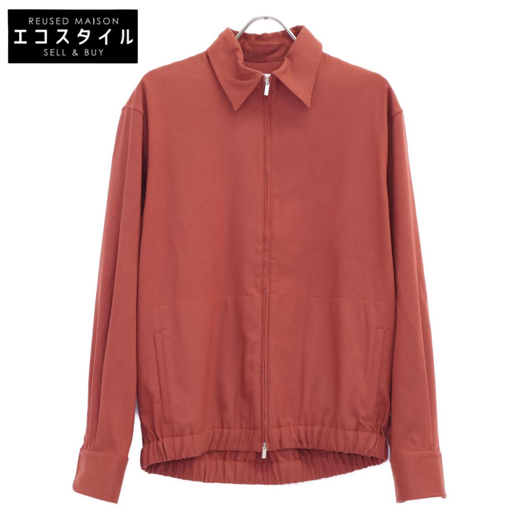 PT TORINO TL6SZP010CPT Brown wool regular color zip-up blouson Jacket 37 BrownUsed