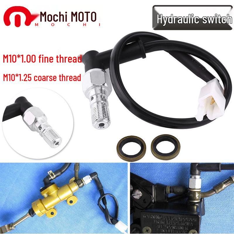 

Off-Road Motorcycle Hydraulic Brake Control Kit with Switch & Oil Pipe M10*1.25 Coarse Thread with Plug