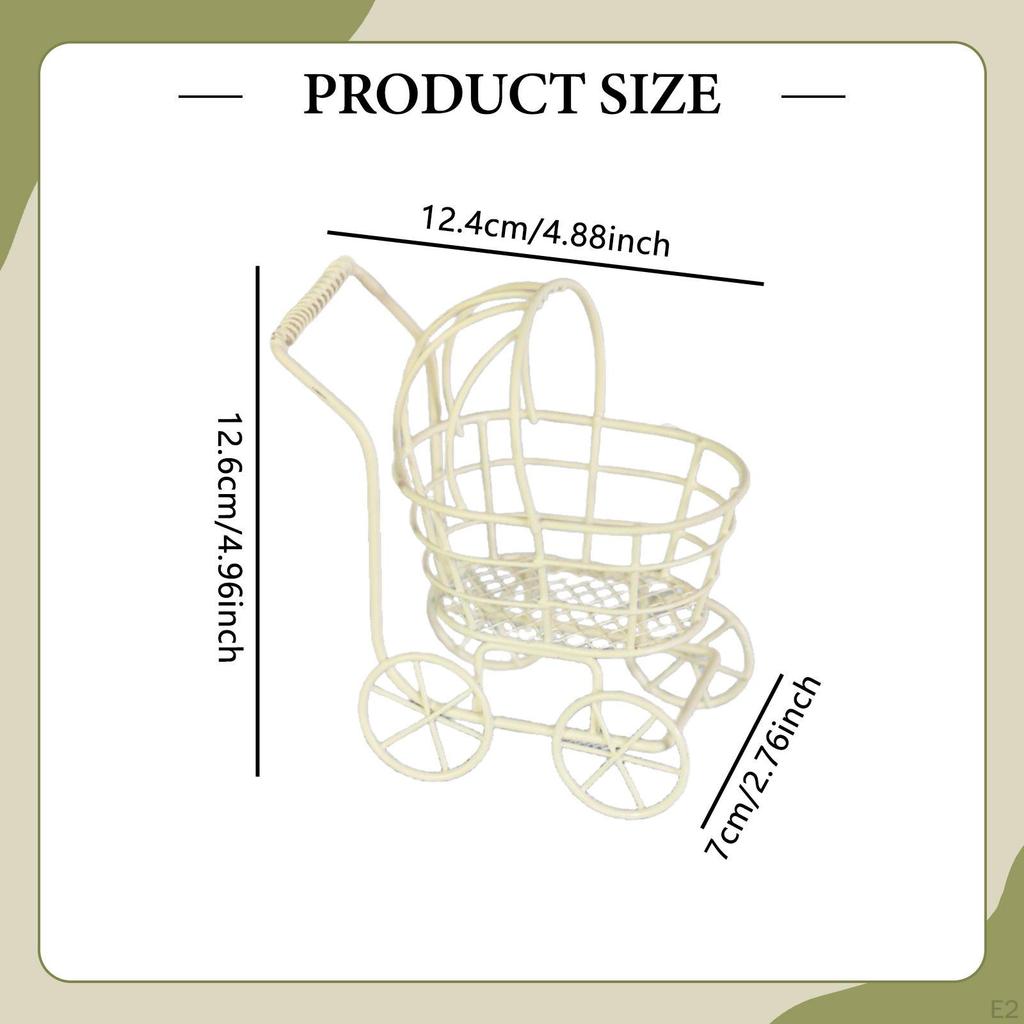 1:12 Dollhouse Pram Decoration Collections Photo Prop Dolls Houses Accessories for Model