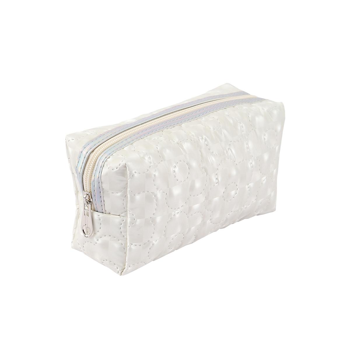

Cute Floral Pencil Case Waterproof Large Capacity Zipper Portable Stationery Storage Box Organizer For Students School Supplies белый