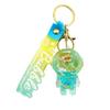 Cartoon Colorful Quicksand Bottle Keychain Student Backpack Keychain Oil Liquid Acrylic Floating Doll Pendant