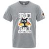 Funny Cool Cat 2025 Unisexs Everything Is Fine Logo Print Summer Refreshing and Non Stick To the Body Round Neck Tshirt