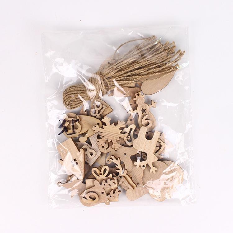 Digital Small Wooden Card Carvings Pendant Suitable for Decorating Living Room