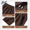 JEANSWEST LIFE Men's Guochao Waffle Knit Wide-Leg Pants
