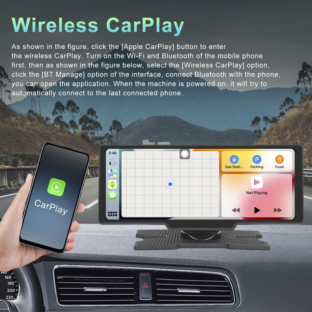 10.26inch HD Car Display Car Navigation System CarPlay all-in-one Machine Camera
