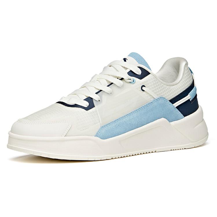 Anta Life Collection Slip Resistant Abrasion Resistant Low Top Casual Skateboard Shoes Men's Ivory White 912128820-4
