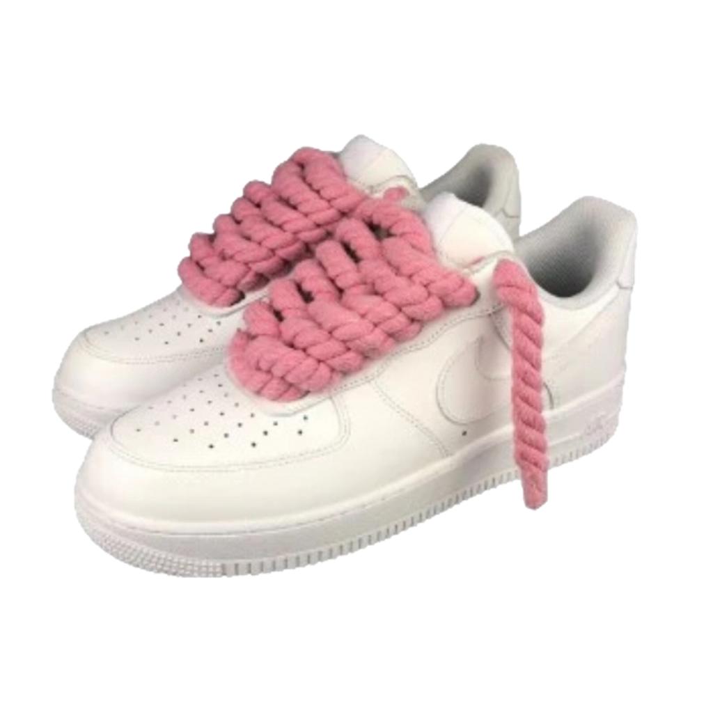 Nike Air Force 1 Custom Pink Rope Laces