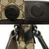 Used GG Canvas Messenger Bag (9539) 449173 KY9KN 9886 7921, Brown Calfskin Crossbody Bag with Embossed Logo in Beige,