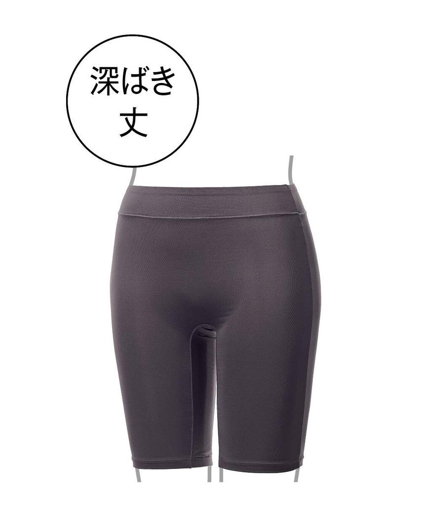 Nissen Long Deep Chafing Comfortable Size 6L Women's Shorts, 3-Piece Set, Waist, Stretchy, Prevention, Stomach, Monochrome,