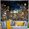 Aesthetic Floral Plant Tapestry Magical Tapestry Boho Hippie Flower Butterfly Tapestry Fantasy Landscape Psychedelic