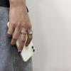 Korean Style S925 Silver Plated Irregular Double Layer Open Finger Ring for Women