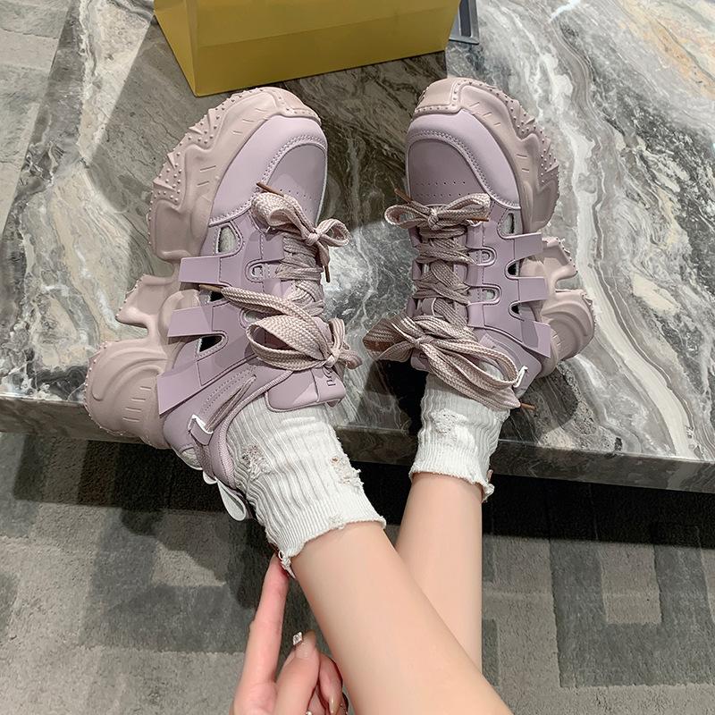 Chaussures de Papa Design de Luxe 2024 Été et Automne Chaussures de Course Décontractées pour Femmes Chaussure Unique Polyvalente pour Femmes Chaussures Baskets