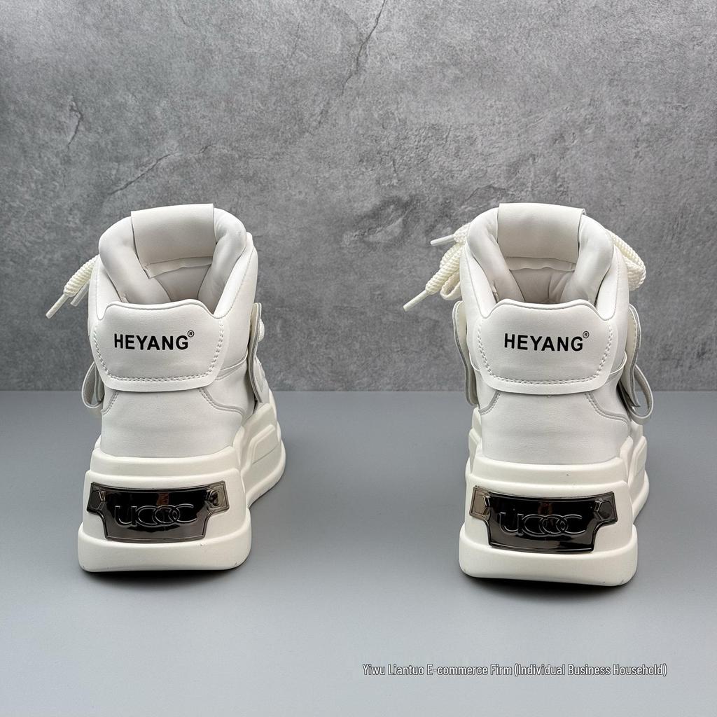 Męskie Sneakersy na Kostkę 2025: Jesienne Buty na Grubej Podeszwie, Podwyższające Wzrost, Niszowy Design, Modne i Wszechstronne Trendsetterskie Buty