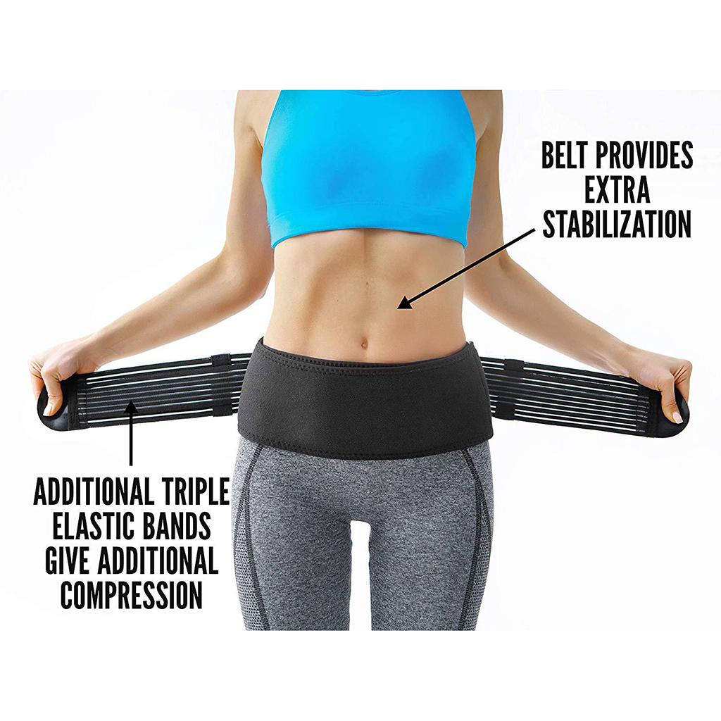 Men Women Sacroiliac SI Joint Hip Belt Breathable Anti-Slip Pelvic Support Brace Pain Reli-ef for Leg Pain Stabilizing